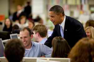 Obama and Social Media workers